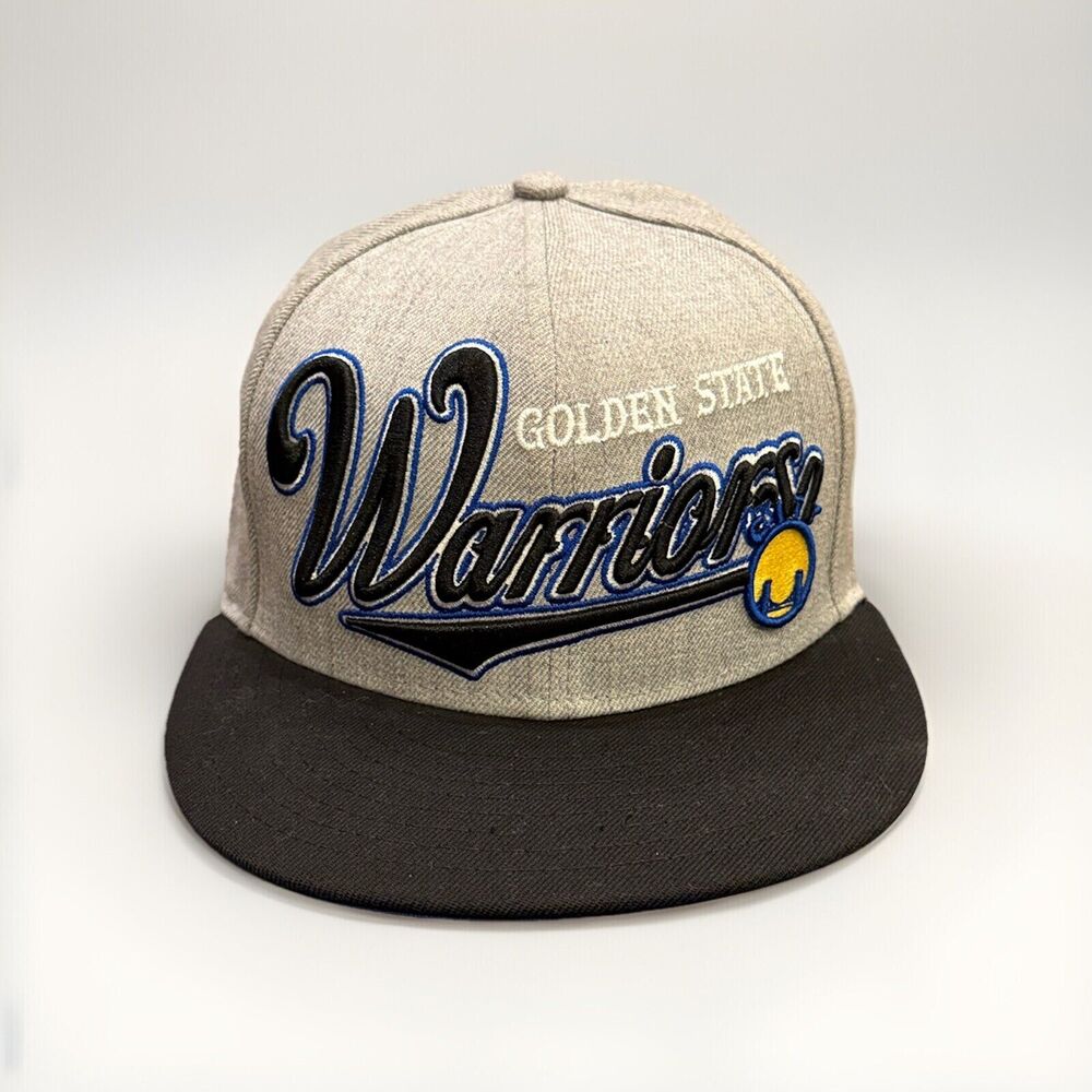 New Era 9Fifty Mens Gray Black NBA Golden State Warriors Hardwood Classic Hat